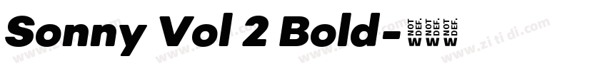 Sonny Vol 2 Bold字体转换
